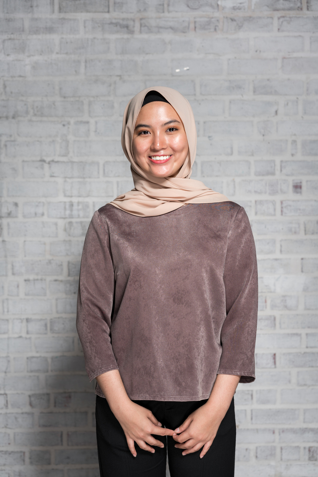 Cheerful Muslim girl